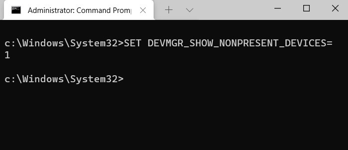 Supprimer les anciens pilotes Windows11 Devmgr Entrez la commande