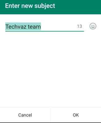 Whatsapp Entrez un nouveau sujet