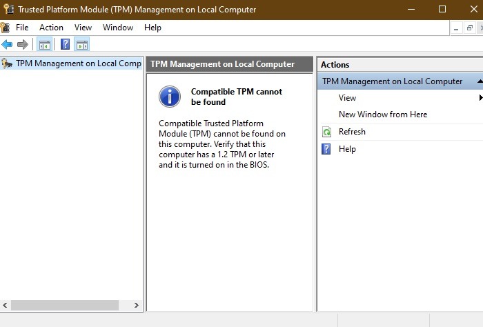 Impossible de trouver la compatibilité Windows 8 8.1 2023 Tpm