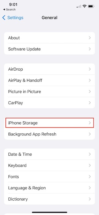 Supprimer les applications cachées du stockage iPhone