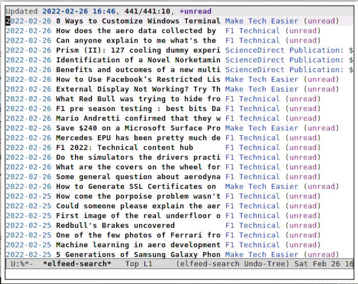 Emacs Rss 07 Elfeed Avec Flux