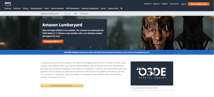 Développement de jeux Amazon Lumberyard