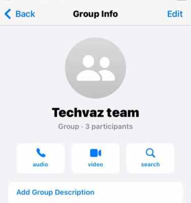 Informations sur le groupe Ios Whatsapp