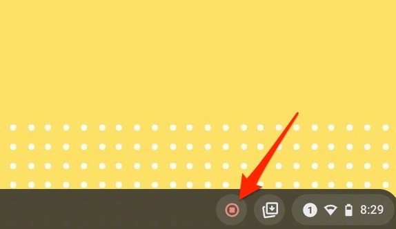 Comment enregistrer l'écran Chromebook Red Stop