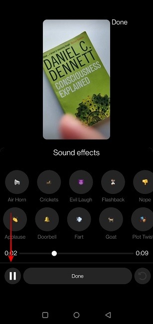 Instagram Reels Voix Sélectionner l'emplacement Effet audio