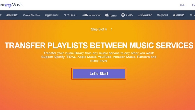 ouvrez tunemymusic pour transférer des listes de lecture Spotify