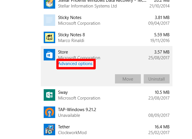 windows-store-not-working-apps-fonctionnalités