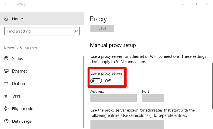 windows-store-ne-fonctionne pas-désactiver-proxy