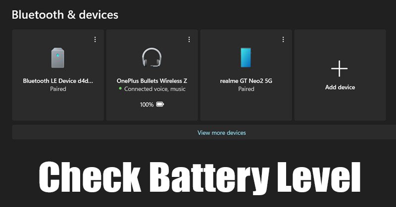 Comment vérifier le niveau de batterie des appareils Bluetooth sous Windows 11