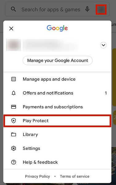 Option de protection de lecture dans Google Play