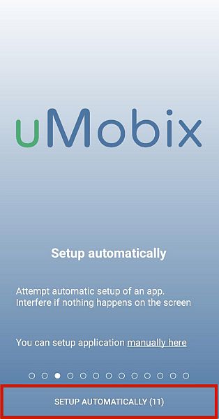 Option de configuration automatique uMobix