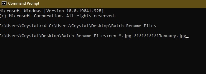 3 façons de renommer des fichiers par lots dans les noms de fichiers Cmd Cd de l'Explorateur Windows