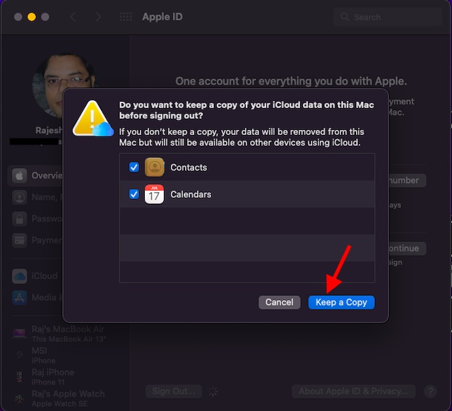 Conservez une copie de vos données sur Mac