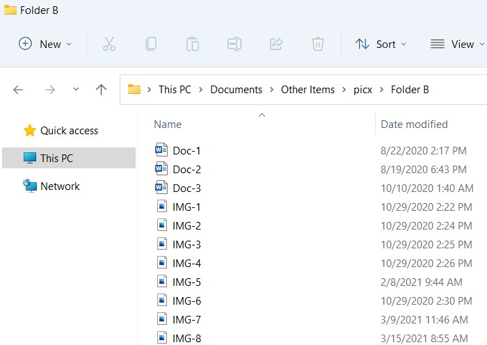 Fichiers batch Fichiers Windows11 déplacés vers un autre dossier