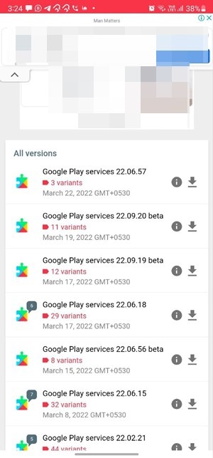 Version de téléchargement Apk des services Google Play