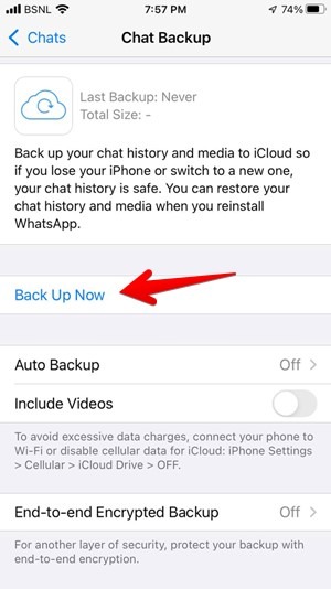 Whatsapp Sauvegarde Iphone Créer