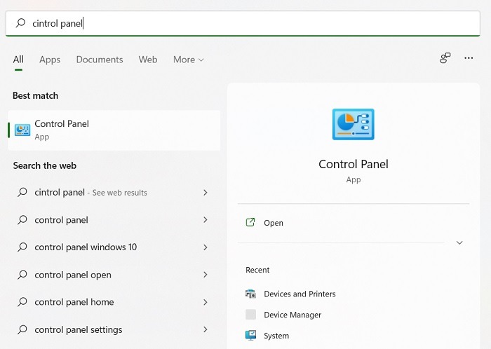 Panneau de configuration de correction de mémoire élevée