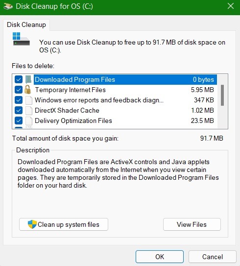 Espace total de correction de mémoire élevée à enregistrer