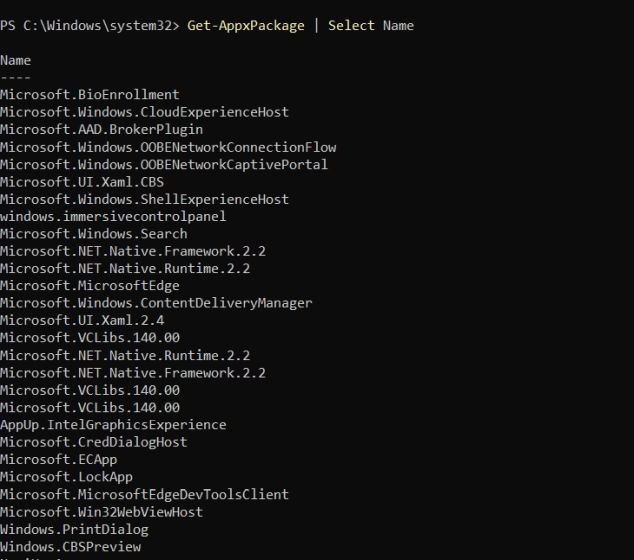 Supprimer les applications Windows 11 avec PowerShell