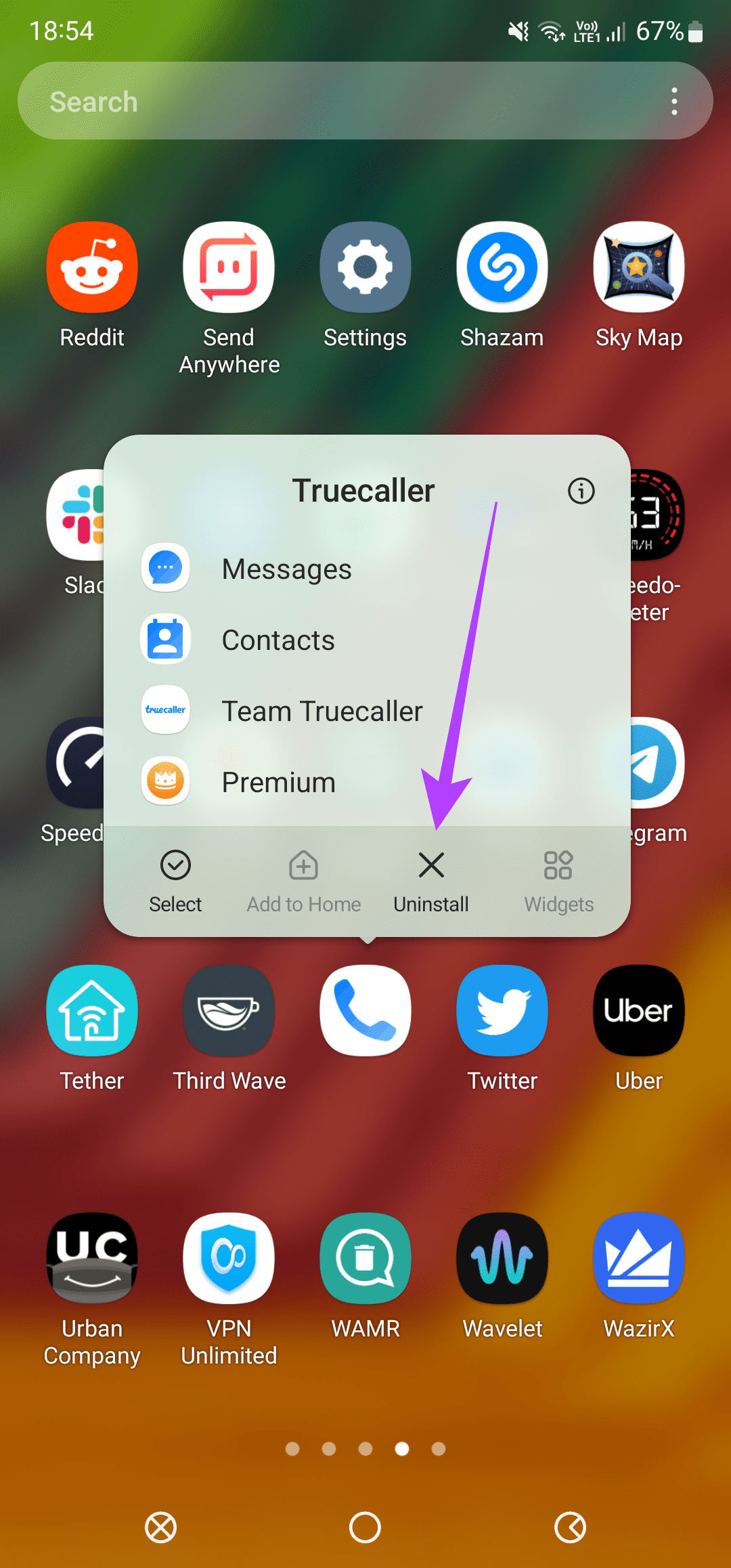 Désinstaller truecaller