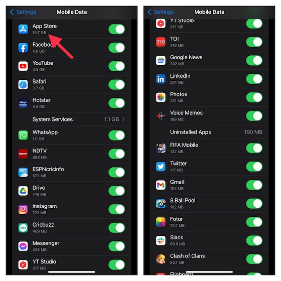 Comment vérifier l'utilisation des données sur iPhone