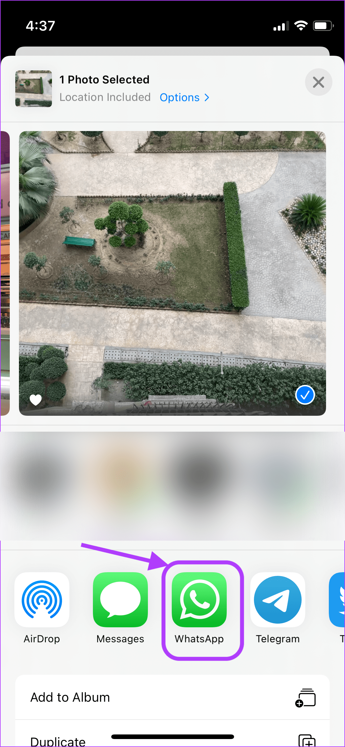 Envoyer des photos en direct sous forme de GIF à partir de l'application Photos 6