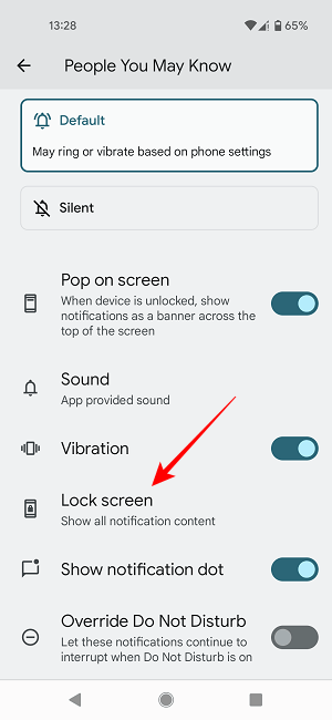 Masquer les notifications Écran de verrouillage Pixel Type d'écran de verrouillage