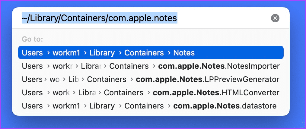 Supprimer les fichiers de la bibliothèque Apple Notes 3