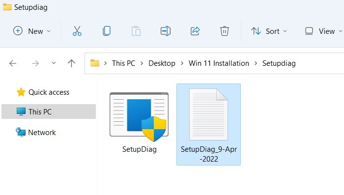 Setupdiag Log File Saved Windows11