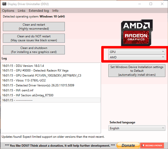 Mettre à jour les pilotes graphiques Amd Ddu