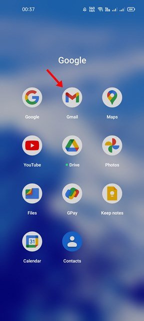 ouvrez l'application Gmail