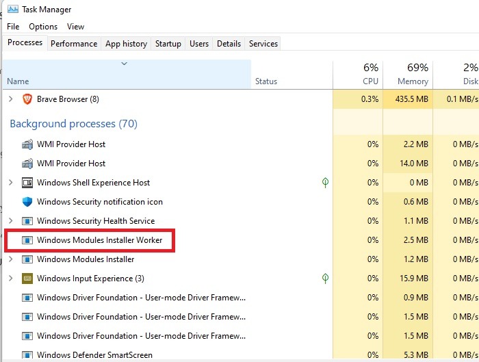 Comment réparer le processus Wmi d'utilisation élevée du processeur et du disque de Tiworker Exe