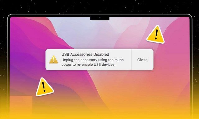 Voici comment réparer l'erreur d'accessoires USB désactivés sur Mac