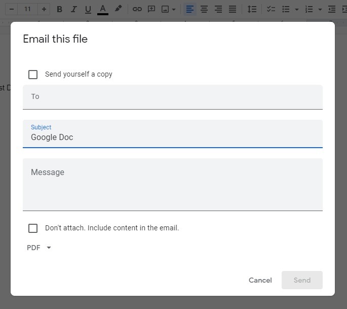 Comment partager ou envoyer efficacement des documents Google par e-mail Options d'e-mail