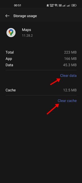 Effacer les données et vider le cache