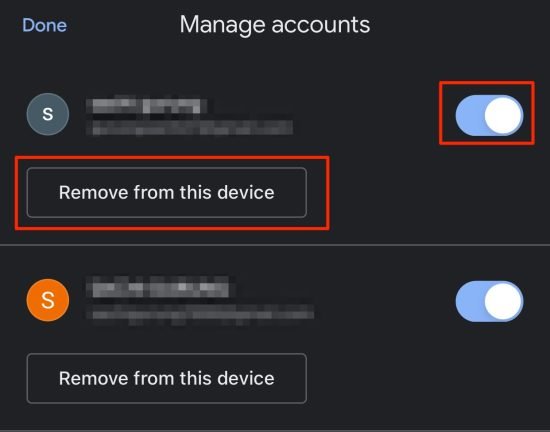 Supprimer ou désactiver temporairement le compte de messagerie dans l'application Gmail