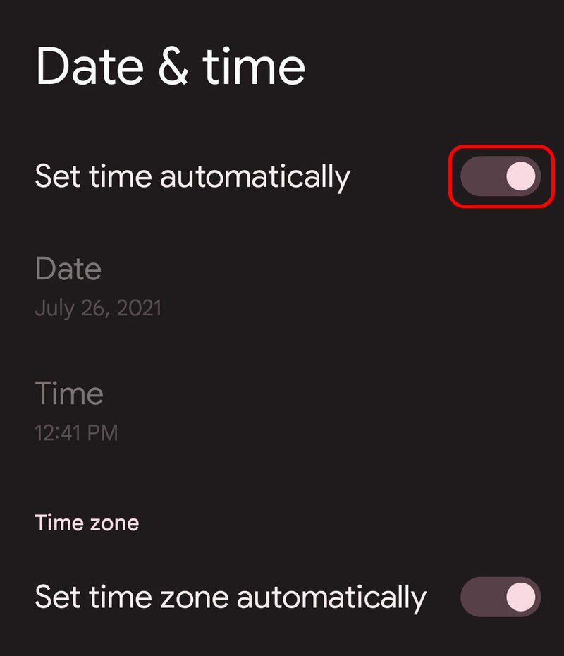 Android-set-time-automatiquement