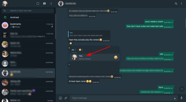 Comment réagir aux messages WhatsApp avec Emoji