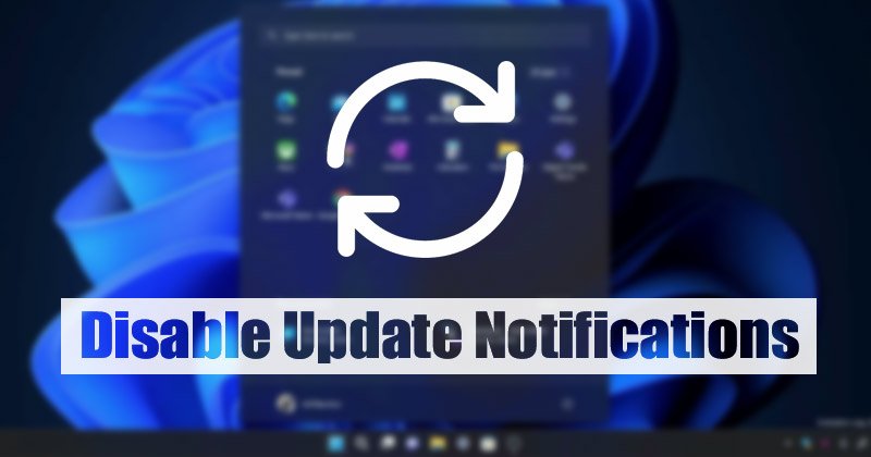 Comment masquer les options d'affichage des notifications de mise à jour dans Windows 11