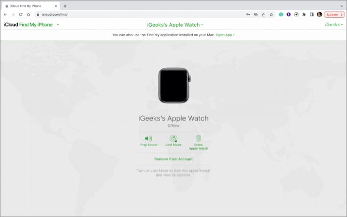 Comment effacer une Apple Watch via iCloud 