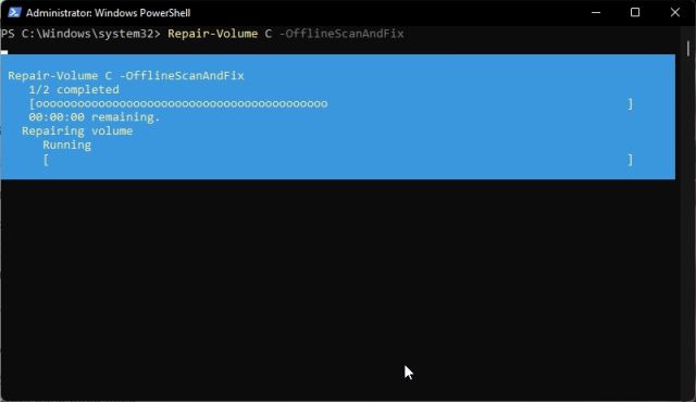 4. Correction des erreurs de disque dans Windows 11 avec PowerShell