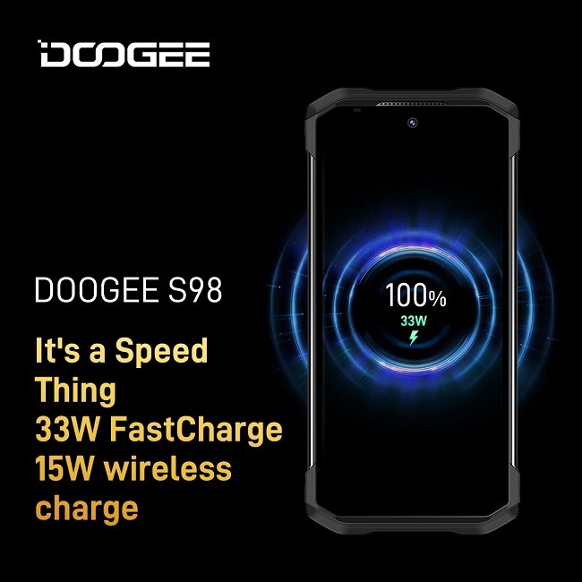 Test du smartphone Doogee S98 Charge rapide