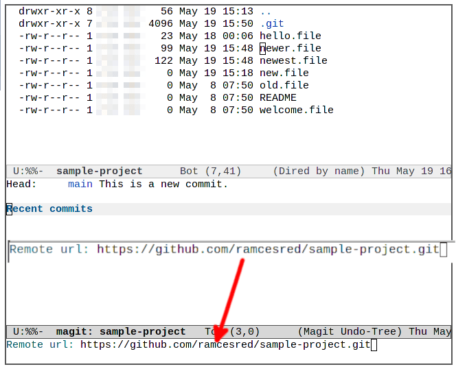 Liaison à distance Emacs Magit 20