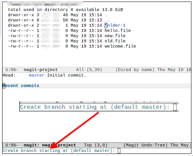 Branche Emacs Magit 14 Git