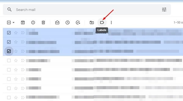 cliquez sur l'icône de l'étiquette