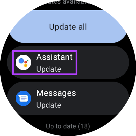 Assistant Google sur Galaxy Watch