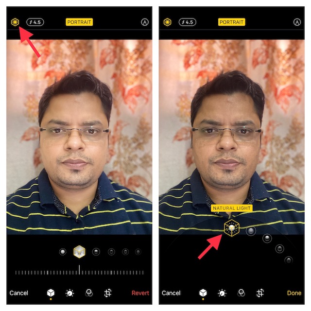 Utiliser l'effet d'éclairage de portrait sur iPhone