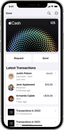 Envoyez de l'argent via Apple Cash dans l'application Wallet