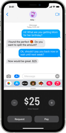 Envoyez de l'argent via Apple Cash dans l'application Messages