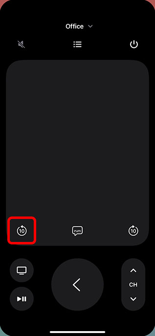 reculer de 10 secondes iphone apple tv remote